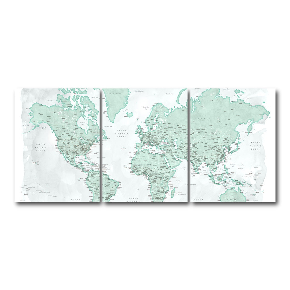 AUTO-MOCKUP WHITE | World Map 43 | 3 Piece | Gallery Wrap Canvas | group=18x24