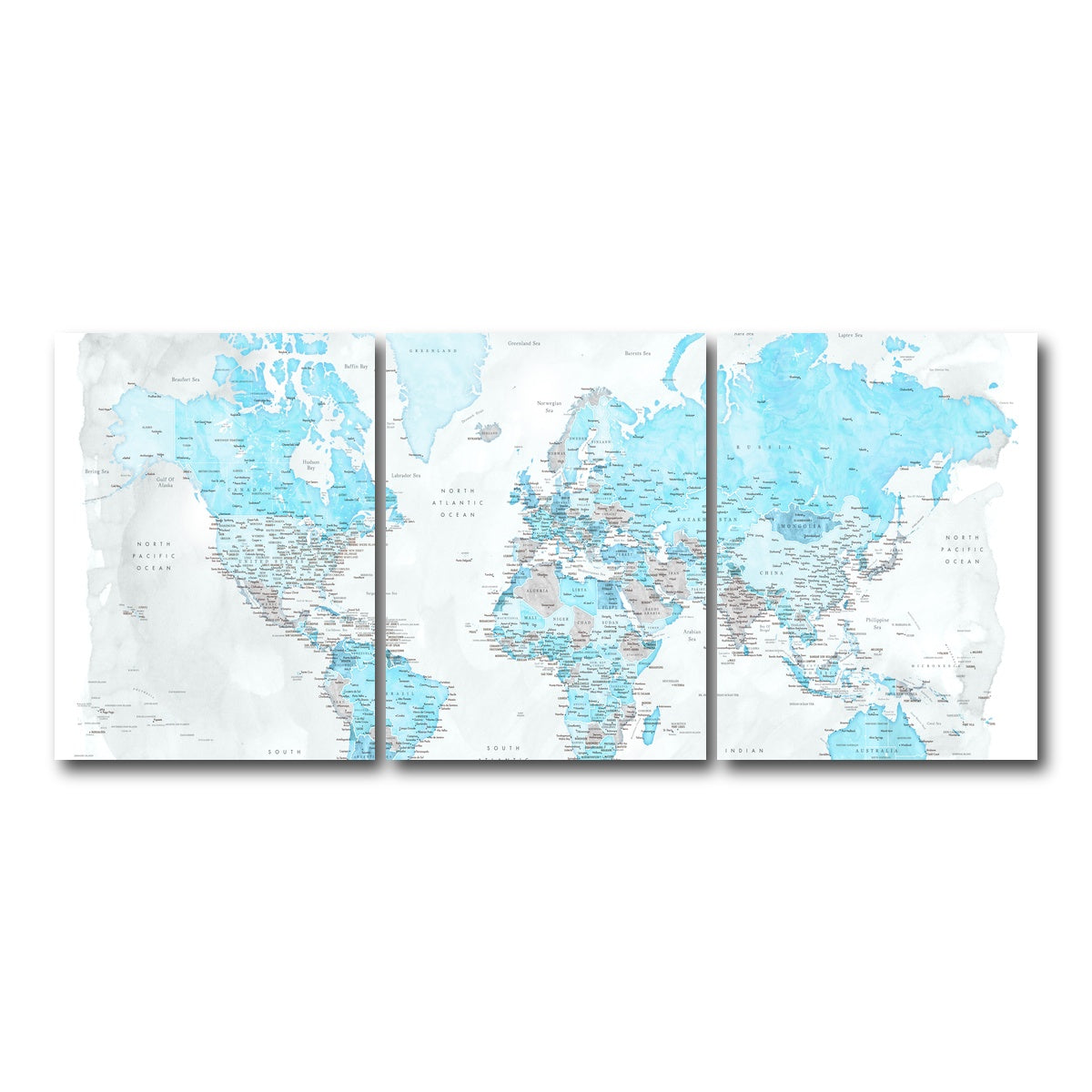 AUTO-MOCKUP WHITE | World Map 44 | 3 Piece | Gallery Wrap Canvas | group=18x24