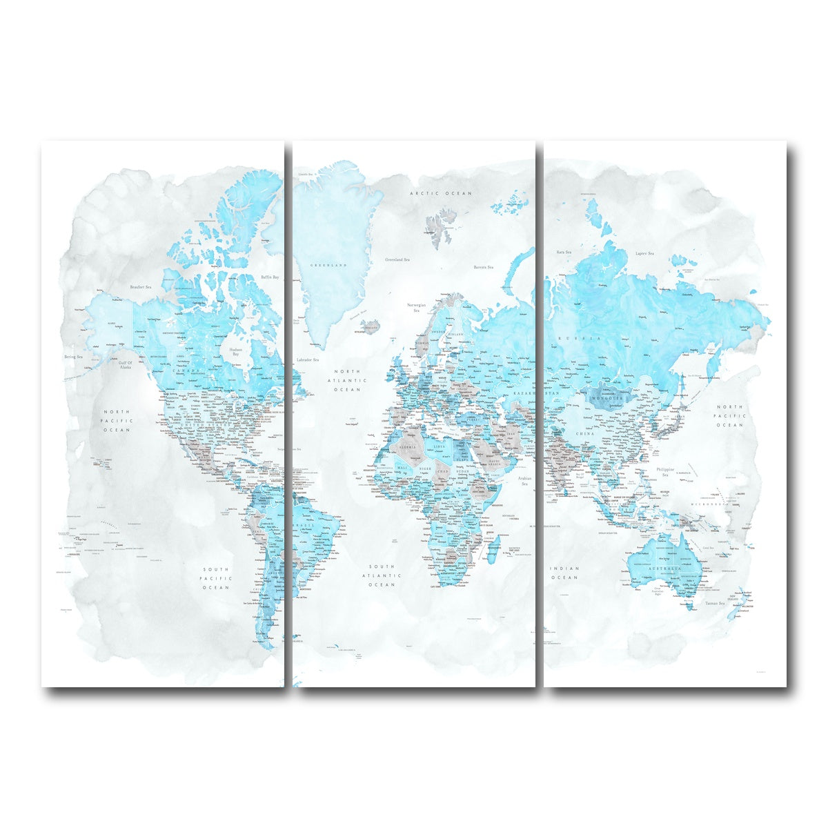 AUTO-MOCKUP WHITE | World Map 44 | 3 Piece | Gallery Wrap Canvas | group=8x18