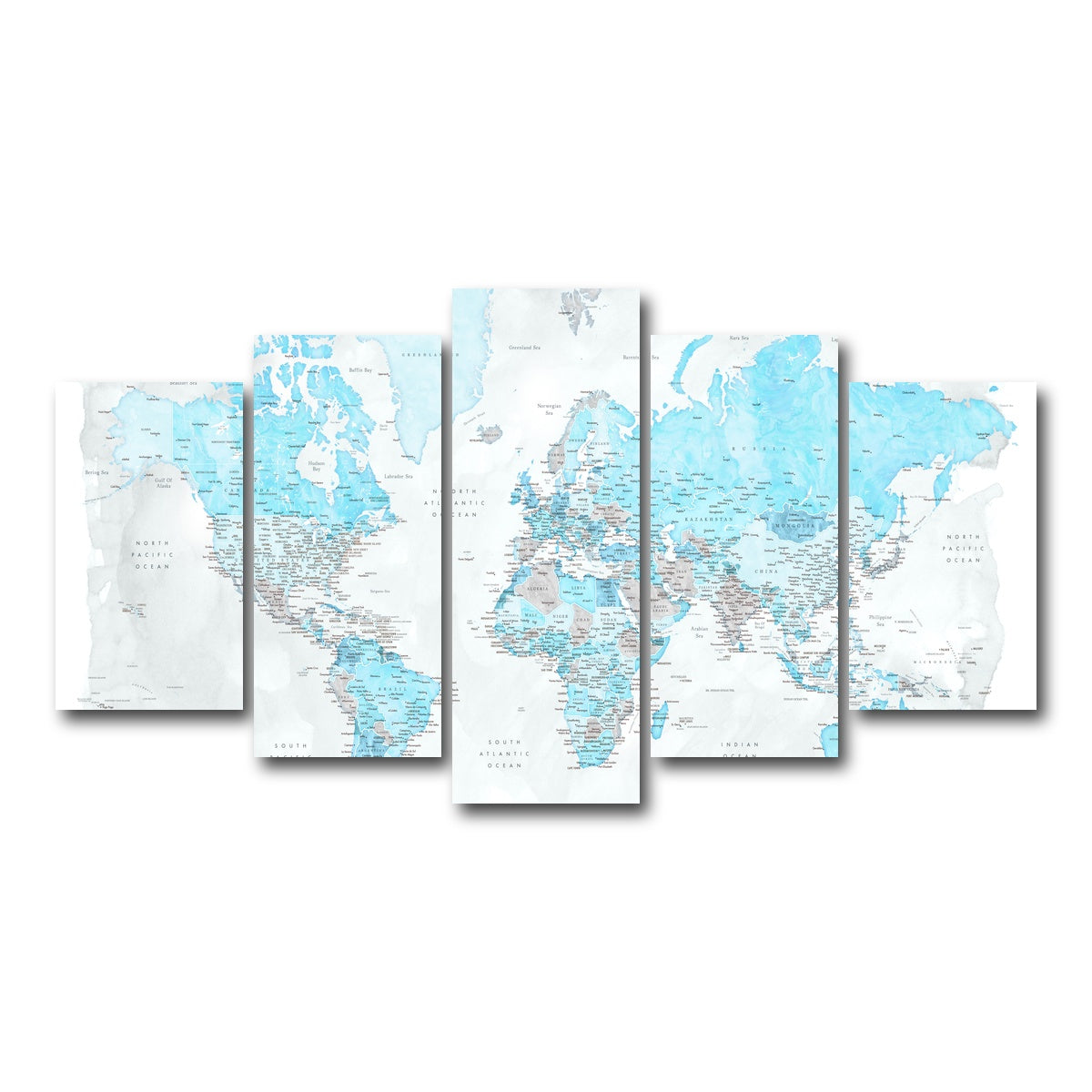AUTO-MOCKUP WHITE | World Map 44 | 5 Piece | Gallery Wrap Canvas | group=5_normal