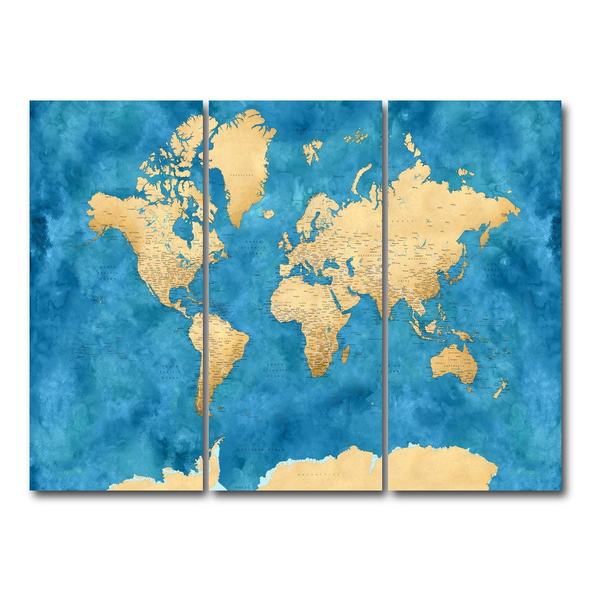 AUTO-MOCKUP WHITE | World Map 45 | 3 Piece | Gallery Wrap Canvas | group=8x18