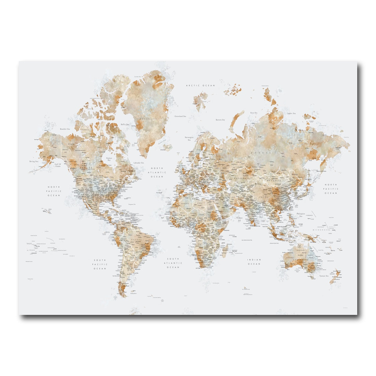 AUTO-MOCKUP WHITE | World Map 46 | 1 Piece | Gallery Wrap Canvas | group=4x3