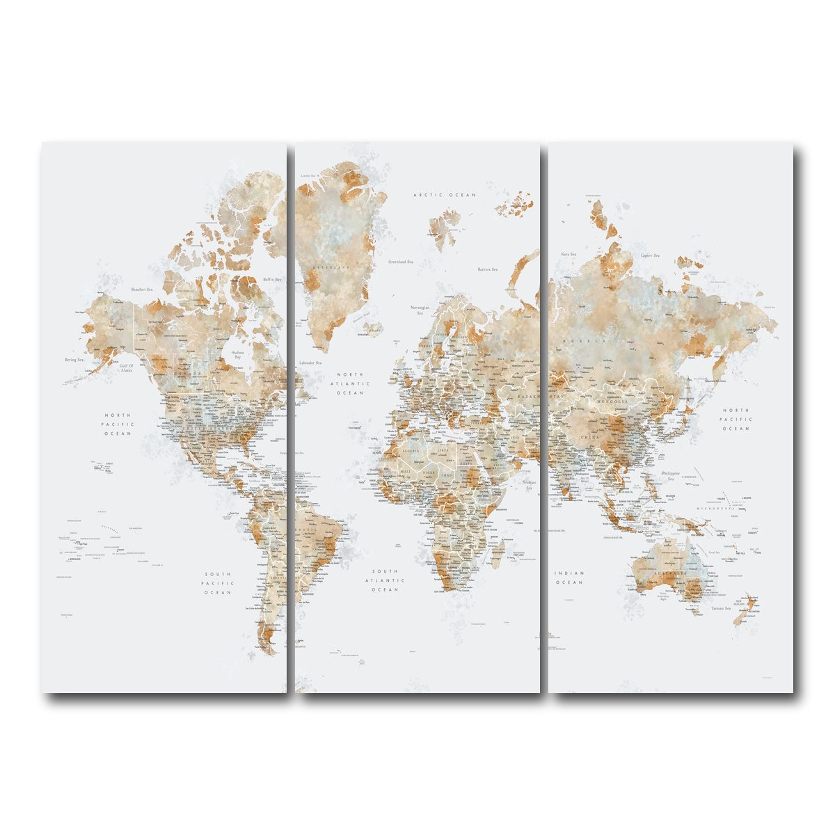 AUTO-MOCKUP WHITE | World Map 46 | 3 Piece | Gallery Wrap Canvas | group=8x18