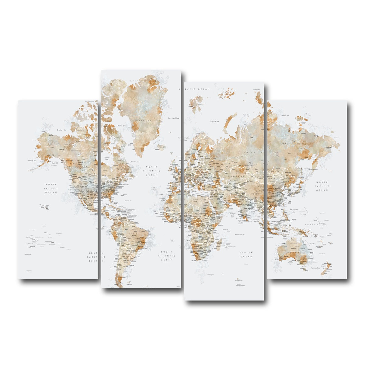 AUTO-MOCKUP WHITE | World Map 46 | 4 Piece | Gallery Wrap Canvas | group=4_normal
