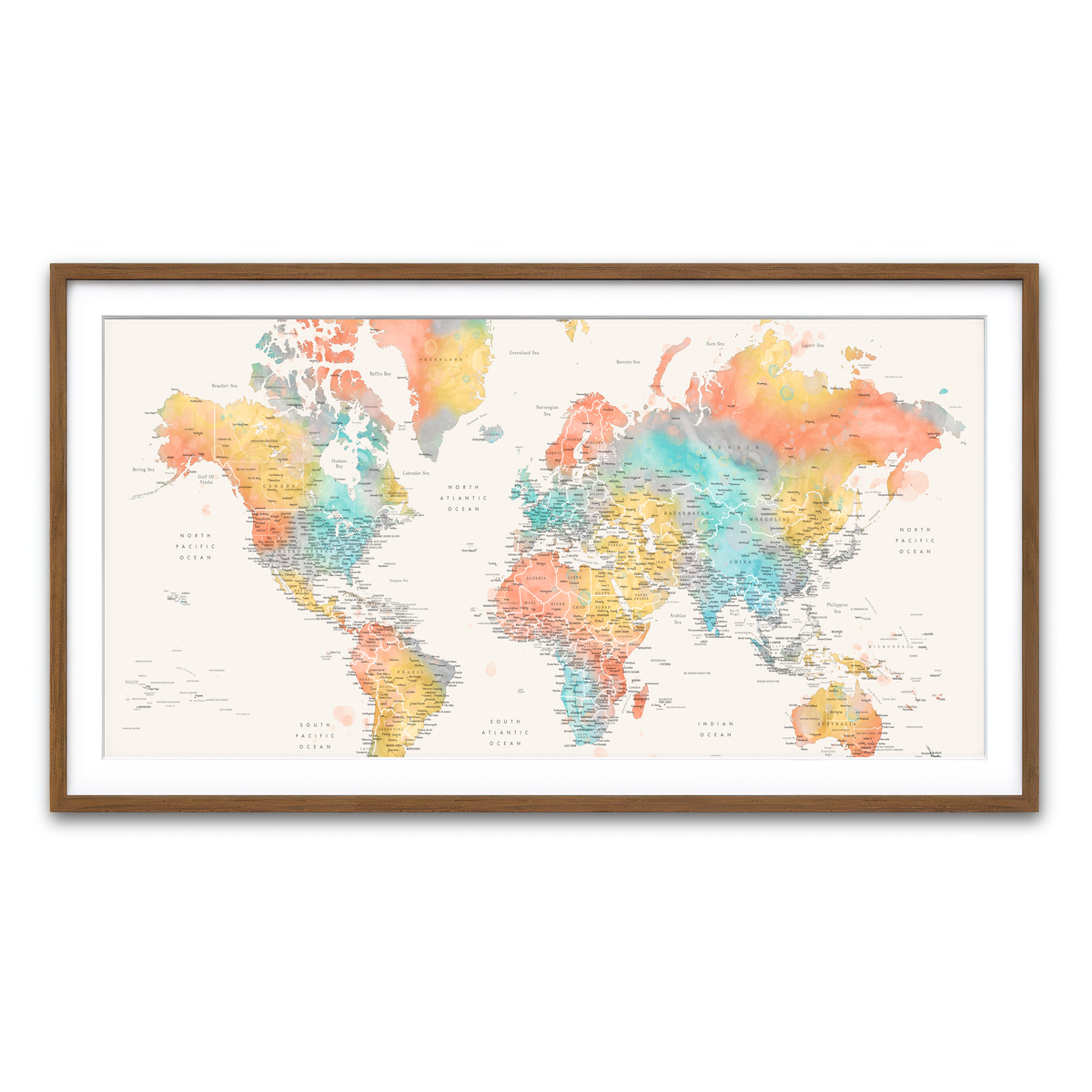 Framed Print 2x1 Walnut