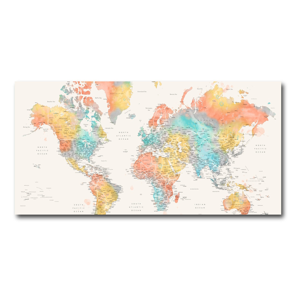 AUTO-MOCKUP WHITE | World Map 48 | 1 Piece | Gallery Wrap Canvas | group=2x1