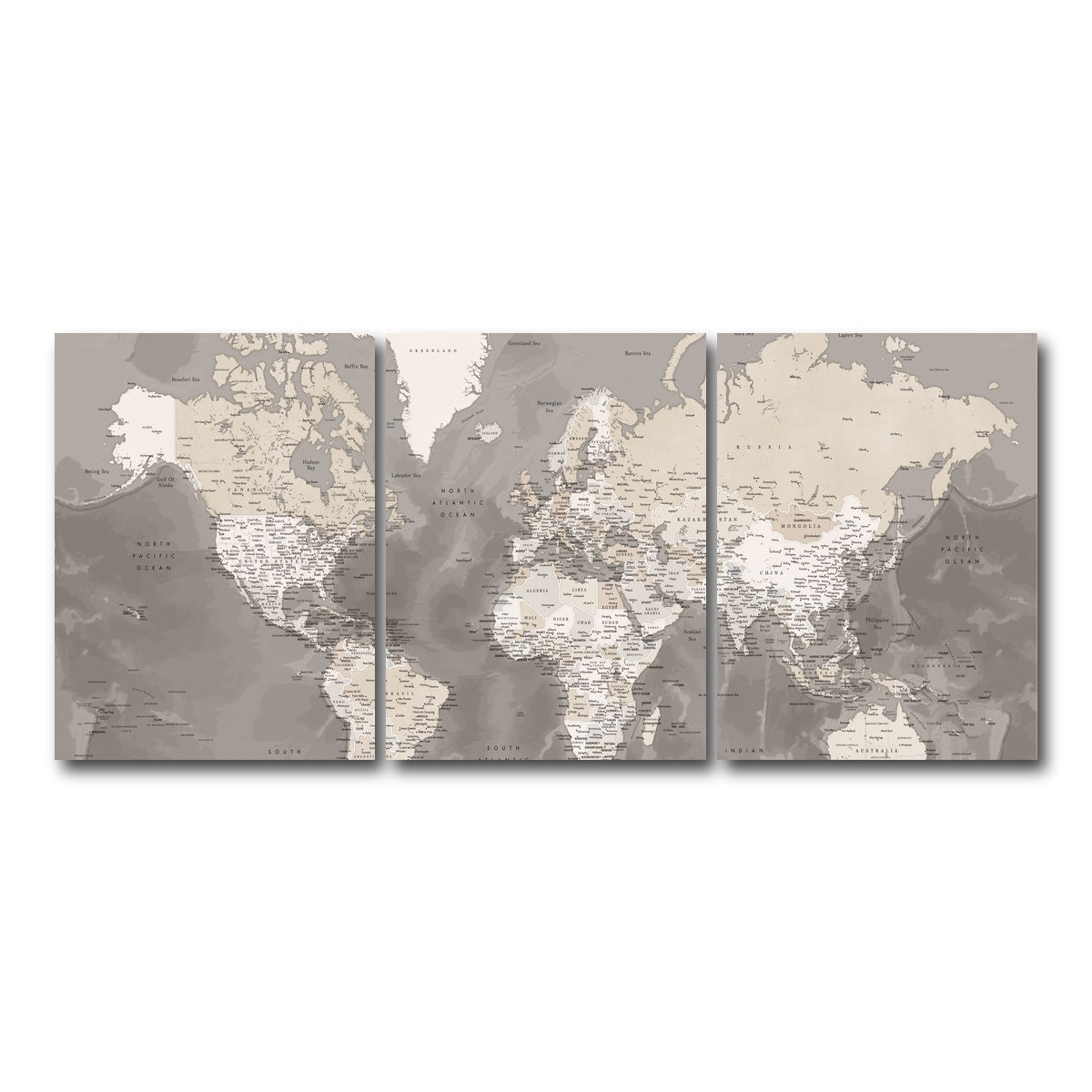 AUTO-MOCKUP WHITE | World Map 49 | 3 Piece | Gallery Wrap Canvas | group=18x24