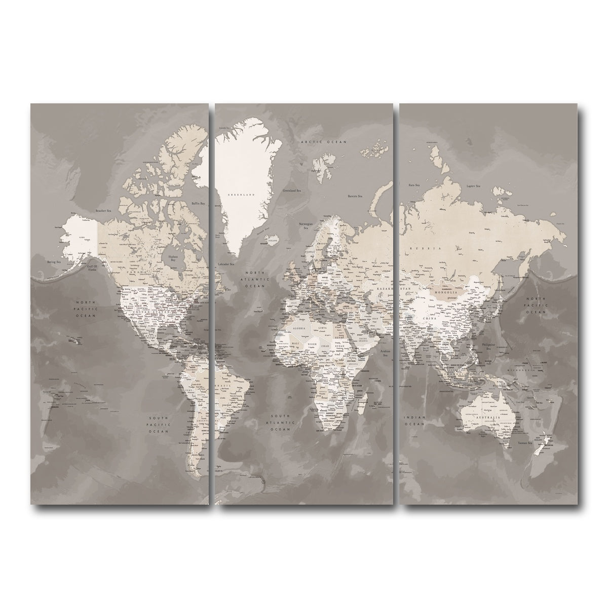 AUTO-MOCKUP WHITE | World Map 49 | 3 Piece | Gallery Wrap Canvas | group=8x18