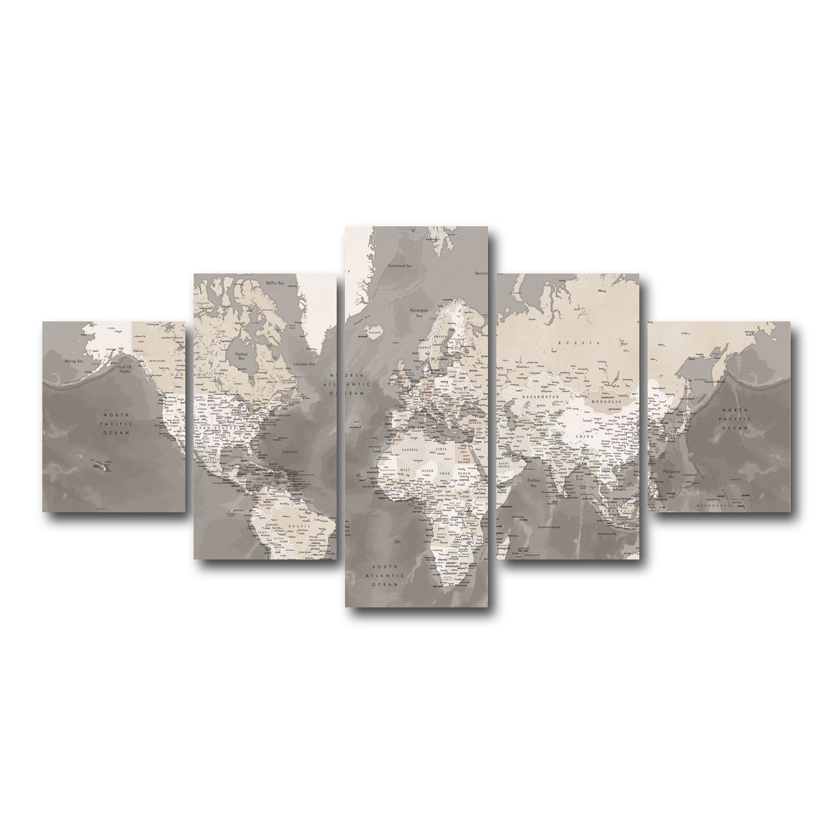 AUTO-MOCKUP WHITE | World Map 49 | 5 Piece | Gallery Wrap Canvas | group=5_short