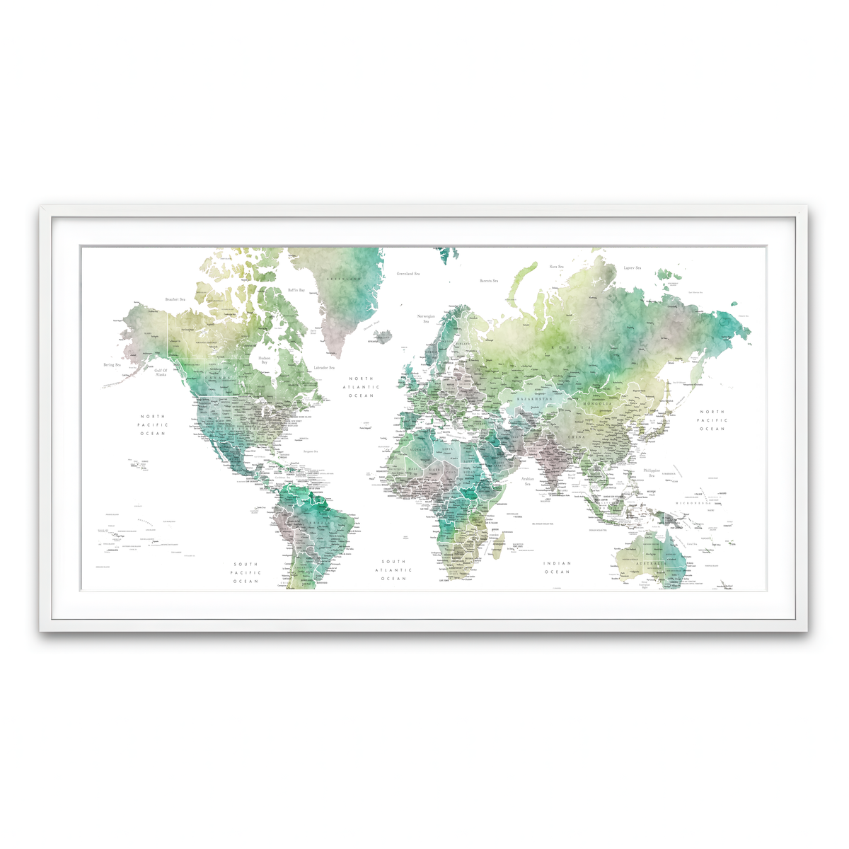 Framed Print 2x1 White