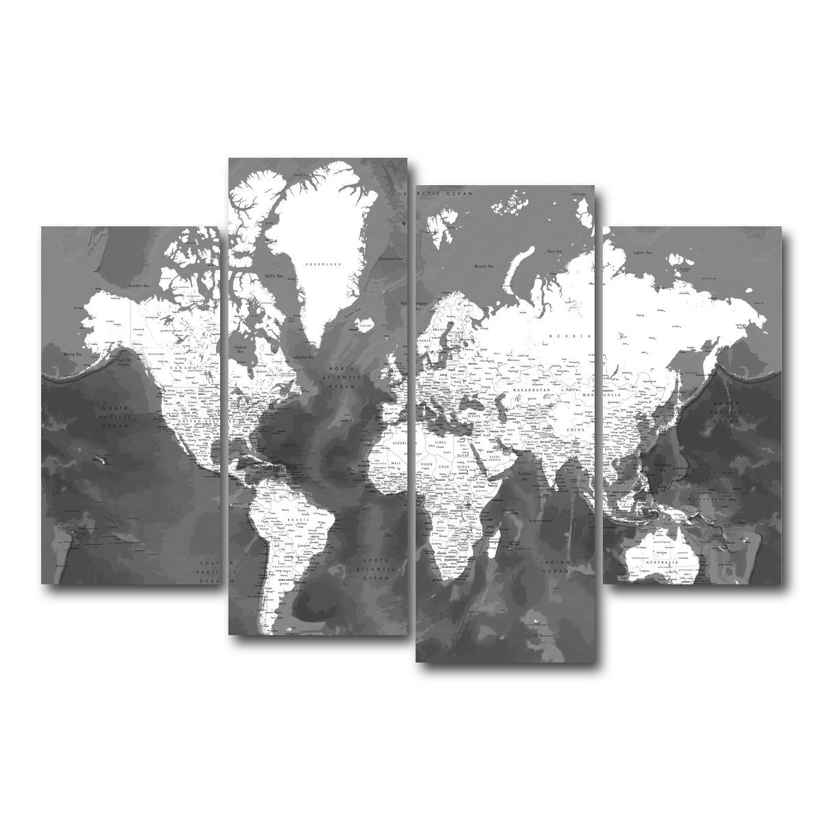 AUTO-MOCKUP WHITE | World Map 50 | 4 Piece | Gallery Wrap Canvas | group=4_short