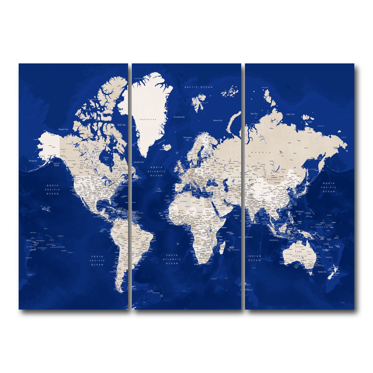 AUTO-MOCKUP WHITE | World Map 51 | 3 Piece | Gallery Wrap Canvas | group=8x18