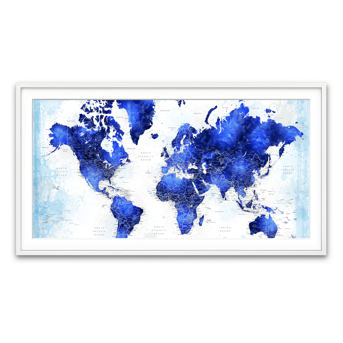 Framed Print 2x1 White