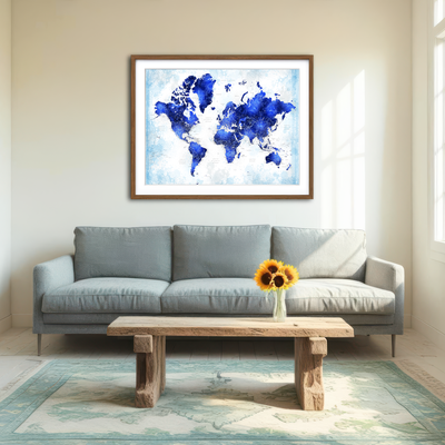 AUTO-MOCKUP ROOM | World Map 53 Wall Art