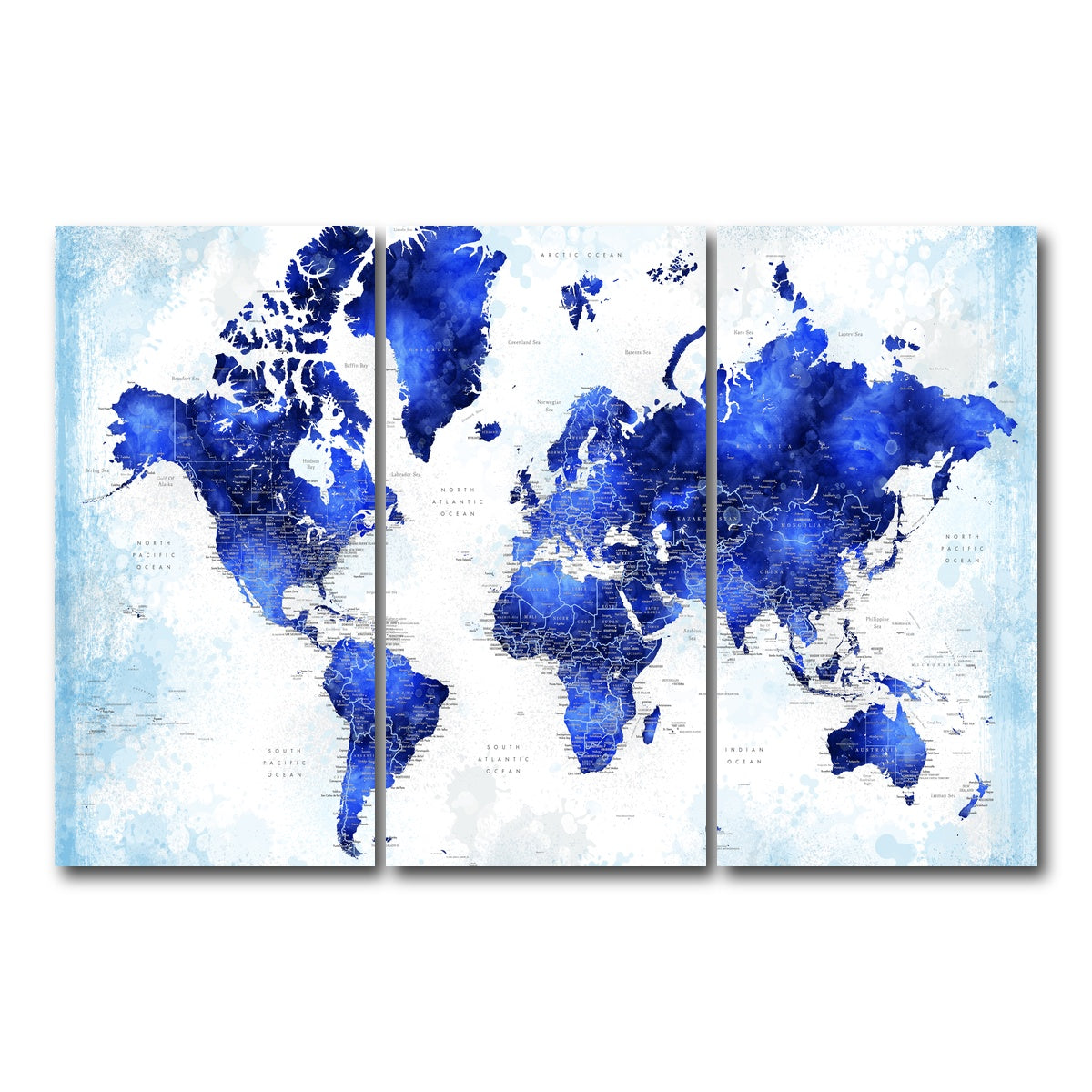 AUTO-MOCKUP WHITE | World Map 53 | 3 Piece | Gallery Wrap Canvas | group=12x24