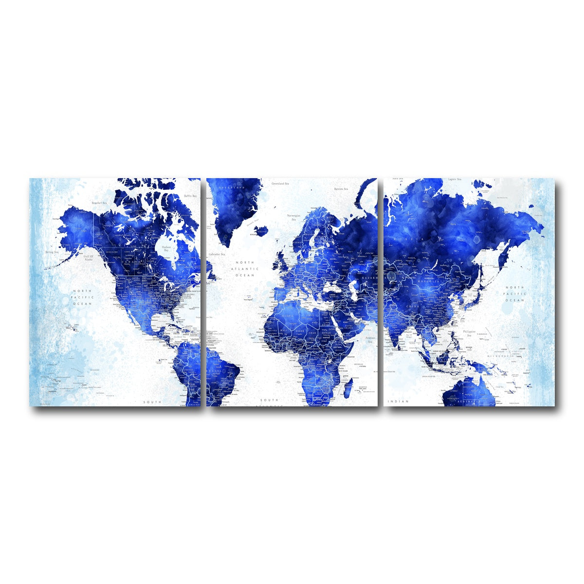 AUTO-MOCKUP WHITE | World Map 53 | 3 Piece | Gallery Wrap Canvas | group=18x24