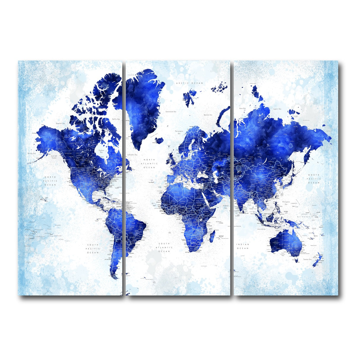 AUTO-MOCKUP WHITE | World Map 53 | 3 Piece | Gallery Wrap Canvas | group=8x18