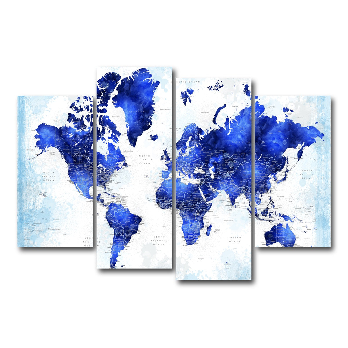 AUTO-MOCKUP WHITE | World Map 53 | 4 Piece | Gallery Wrap Canvas | group=4_short
