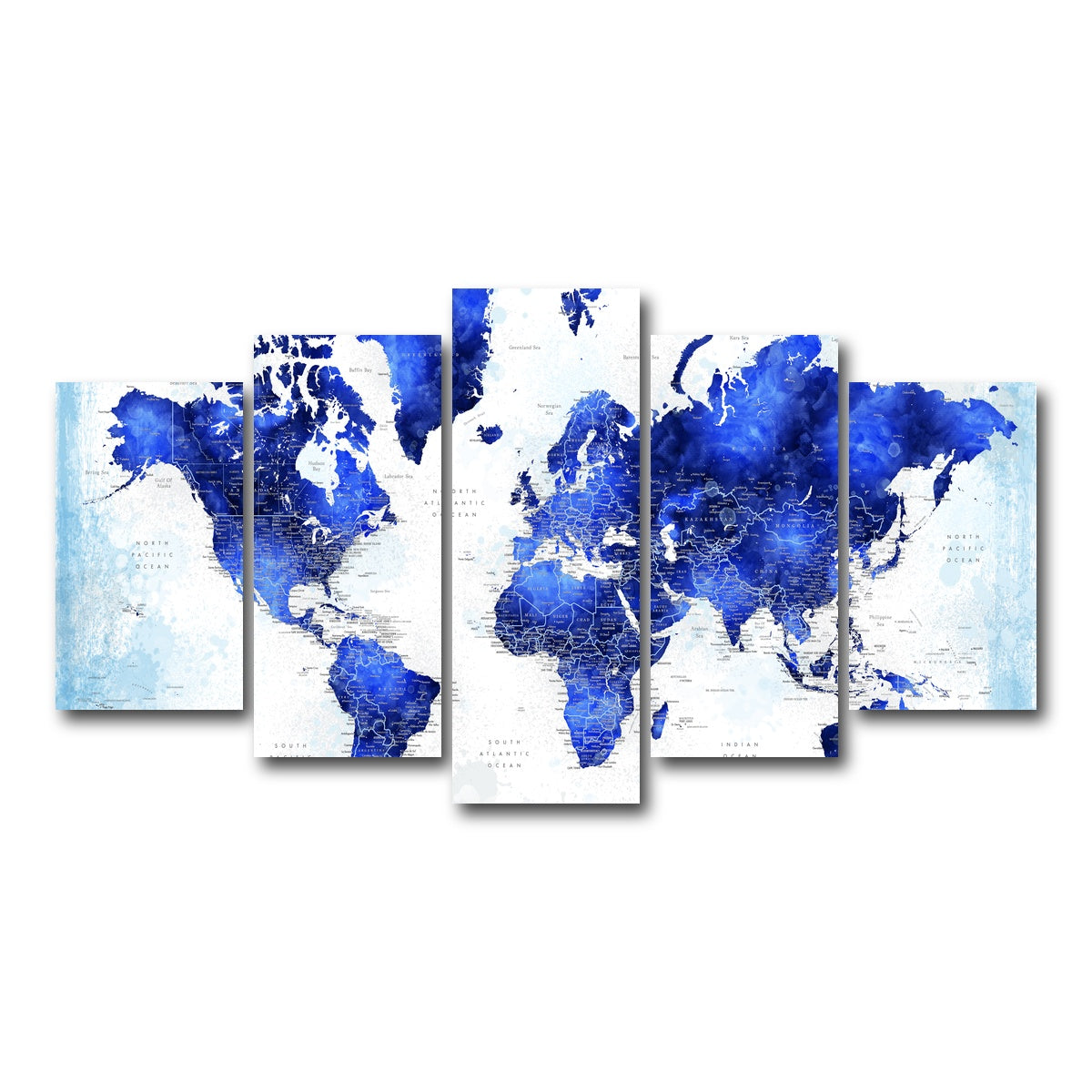 AUTO-MOCKUP WHITE | World Map 53 | 5 Piece | Gallery Wrap Canvas | group=5_normal
