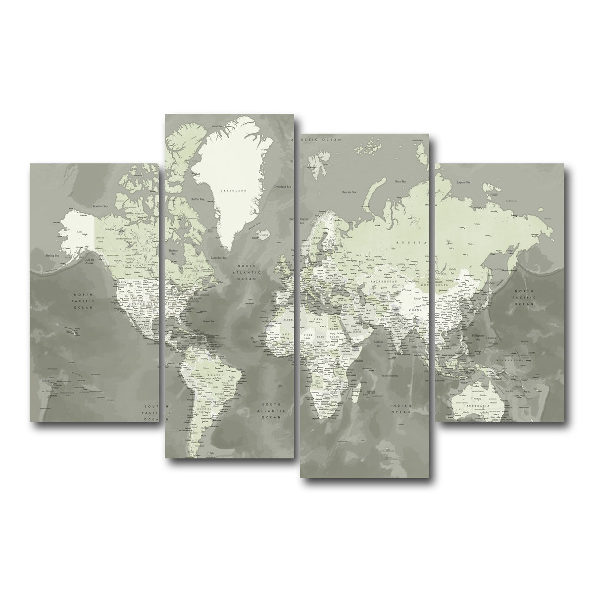 AUTO-MOCKUP WHITE | World Map 55 | 4 Piece | Gallery Wrap Canvas | group=4_short