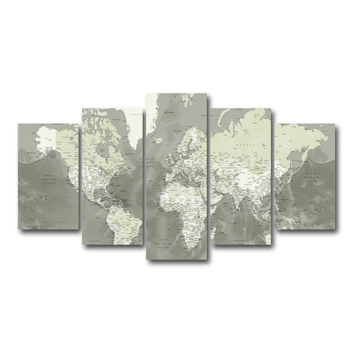 AUTO-MOCKUP WHITE | World Map 55 | 5 Piece | Gallery Wrap Canvas | group=5_normal