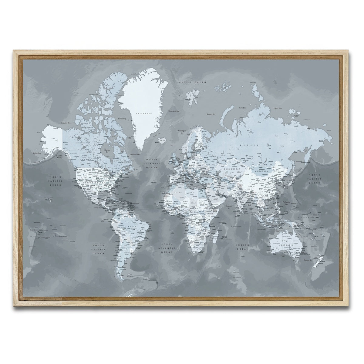 AUTO-MOCKUP WHITE | World Map 56 | 1 Piece | Natural Framed Canvas | group=4x3