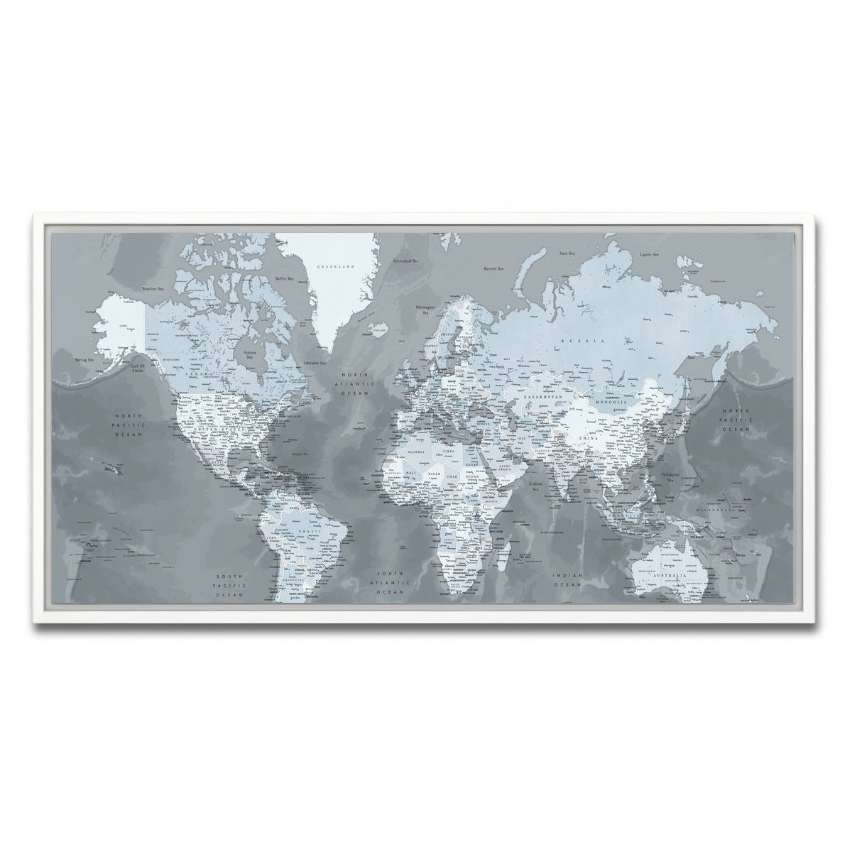 AUTO-MOCKUP WHITE | World Map 56 | 1 Piece | White Framed Canvas | group=2x1