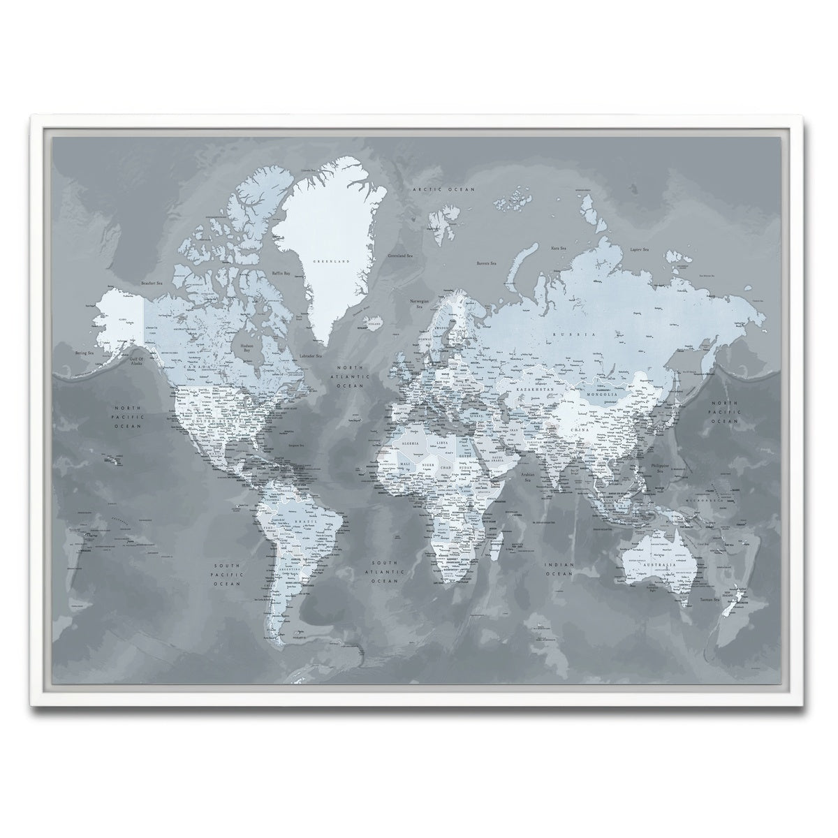 AUTO-MOCKUP WHITE | World Map 56 | 1 Piece | White Framed Canvas | group=4x3