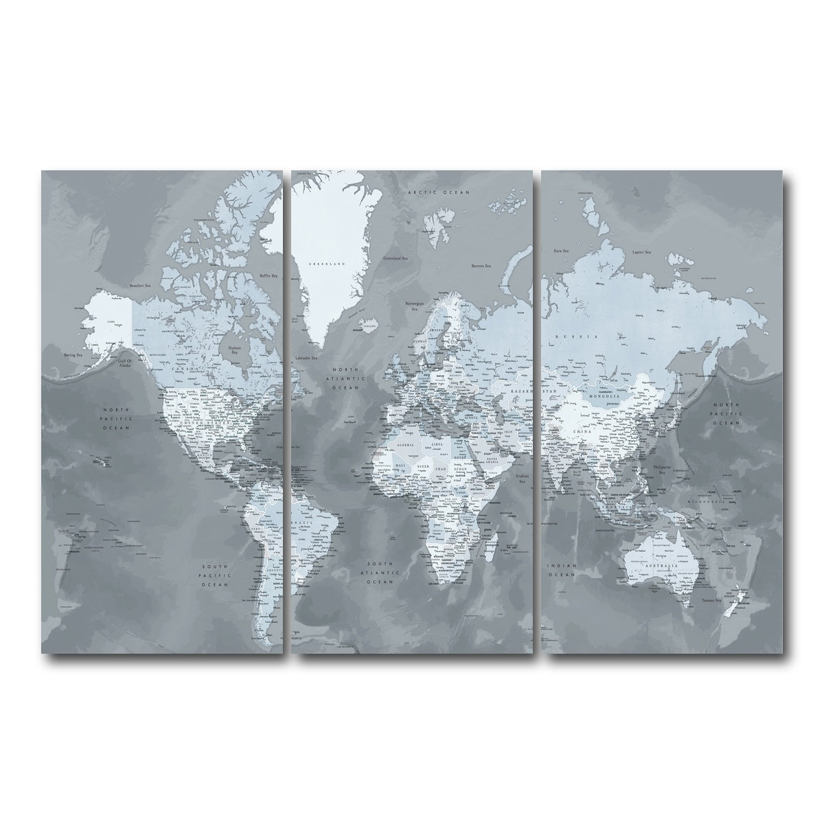 AUTO-MOCKUP WHITE | World Map 56 | 3 Piece | Gallery Wrap Canvas | group=12x24