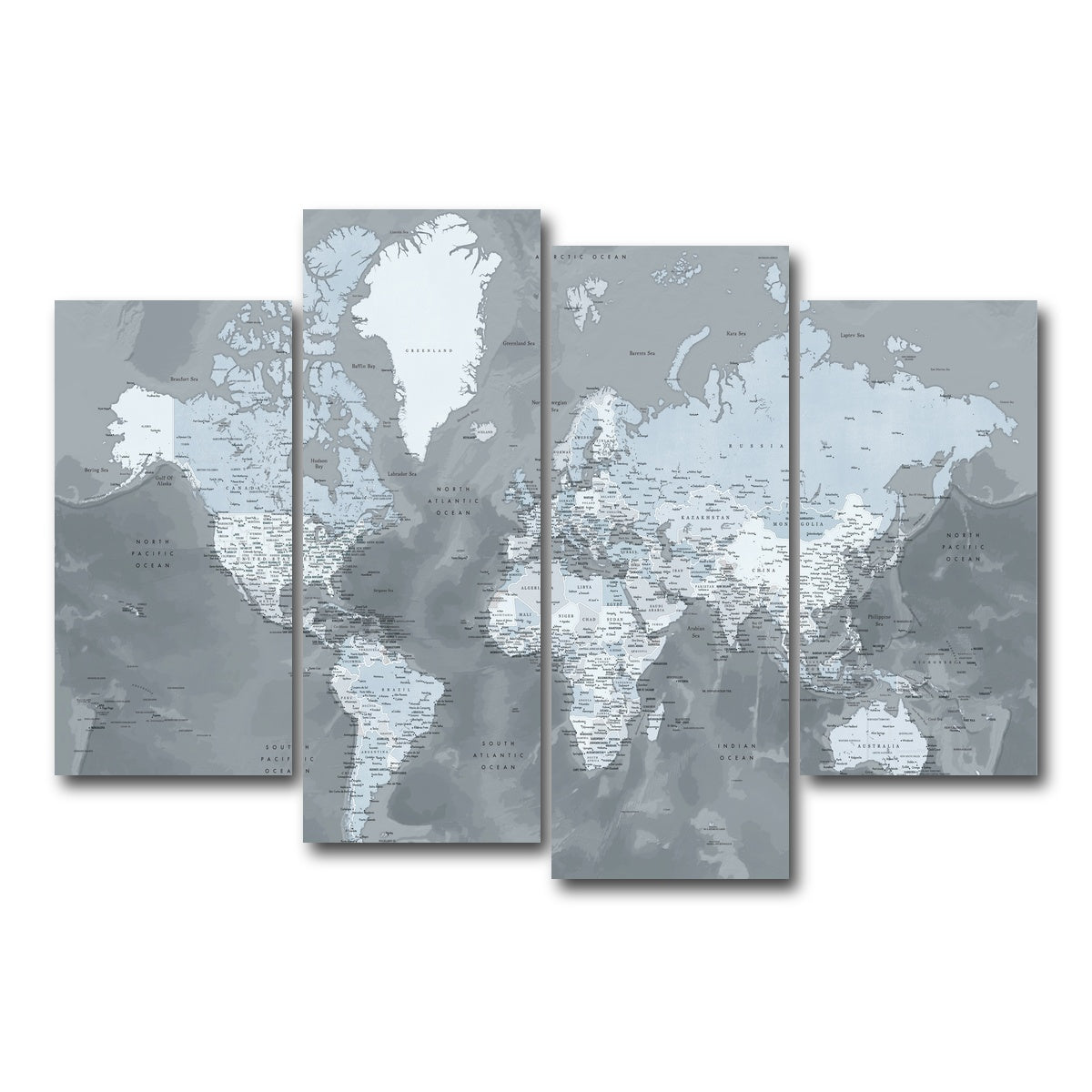AUTO-MOCKUP WHITE | World Map 56 | 4 Piece | Gallery Wrap Canvas | group=4_short