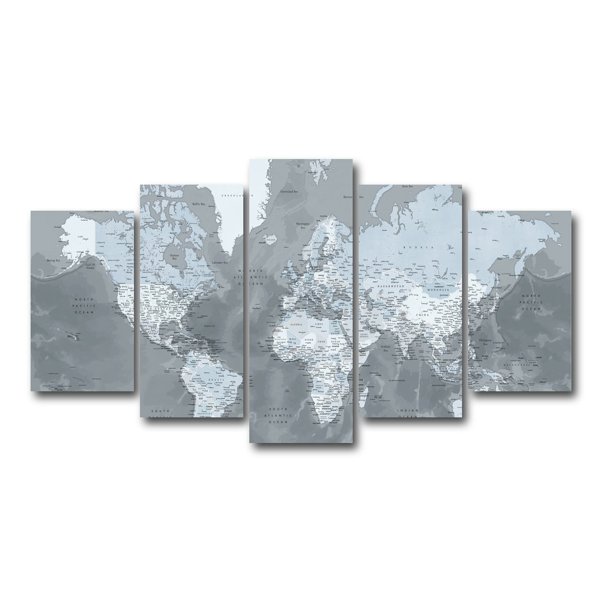AUTO-MOCKUP WHITE | World Map 56 | 5 Piece | Gallery Wrap Canvas | group=5_normal