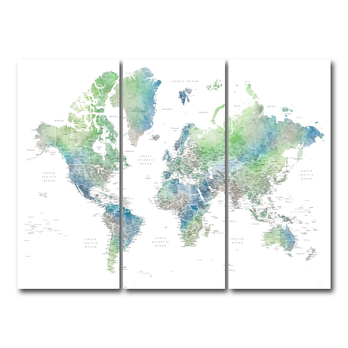 AUTO-MOCKUP WHITE | World Map 57 | 3 Piece | Gallery Wrap Canvas | group=8x18