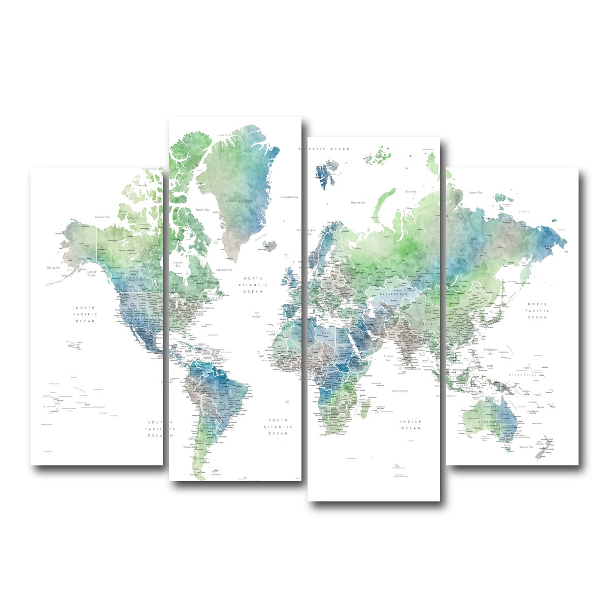 AUTO-MOCKUP WHITE | World Map 57 | 4 Piece | Gallery Wrap Canvas | group=4_normal