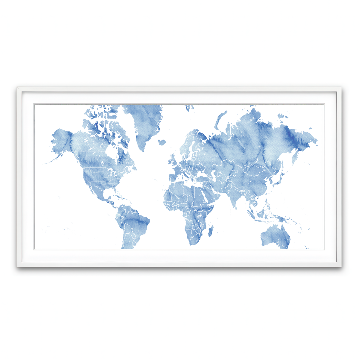 Framed Print 2x1 White