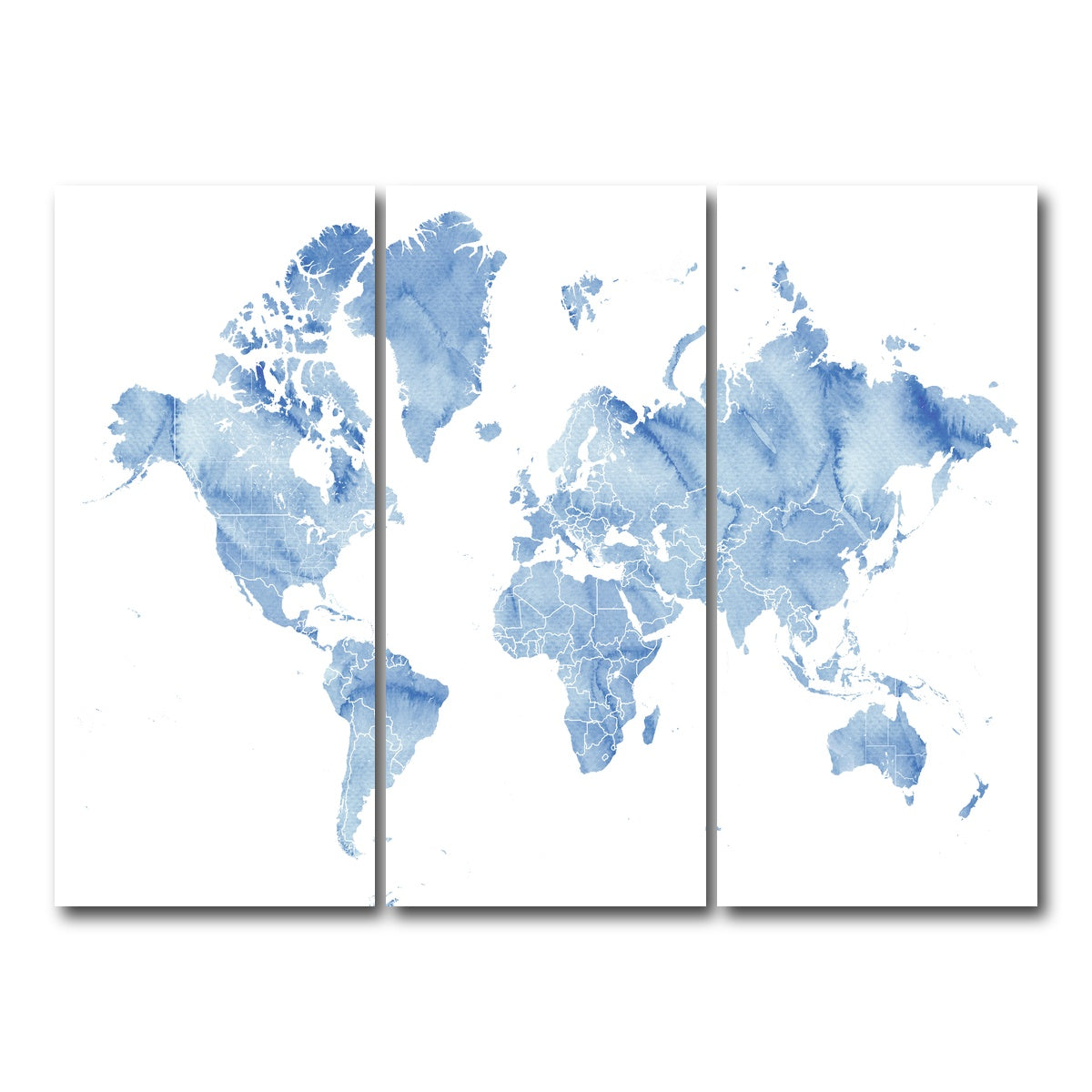 AUTO-MOCKUP WHITE | World Map 5 | 3 Piece | Gallery Wrap Canvas | group=8x18