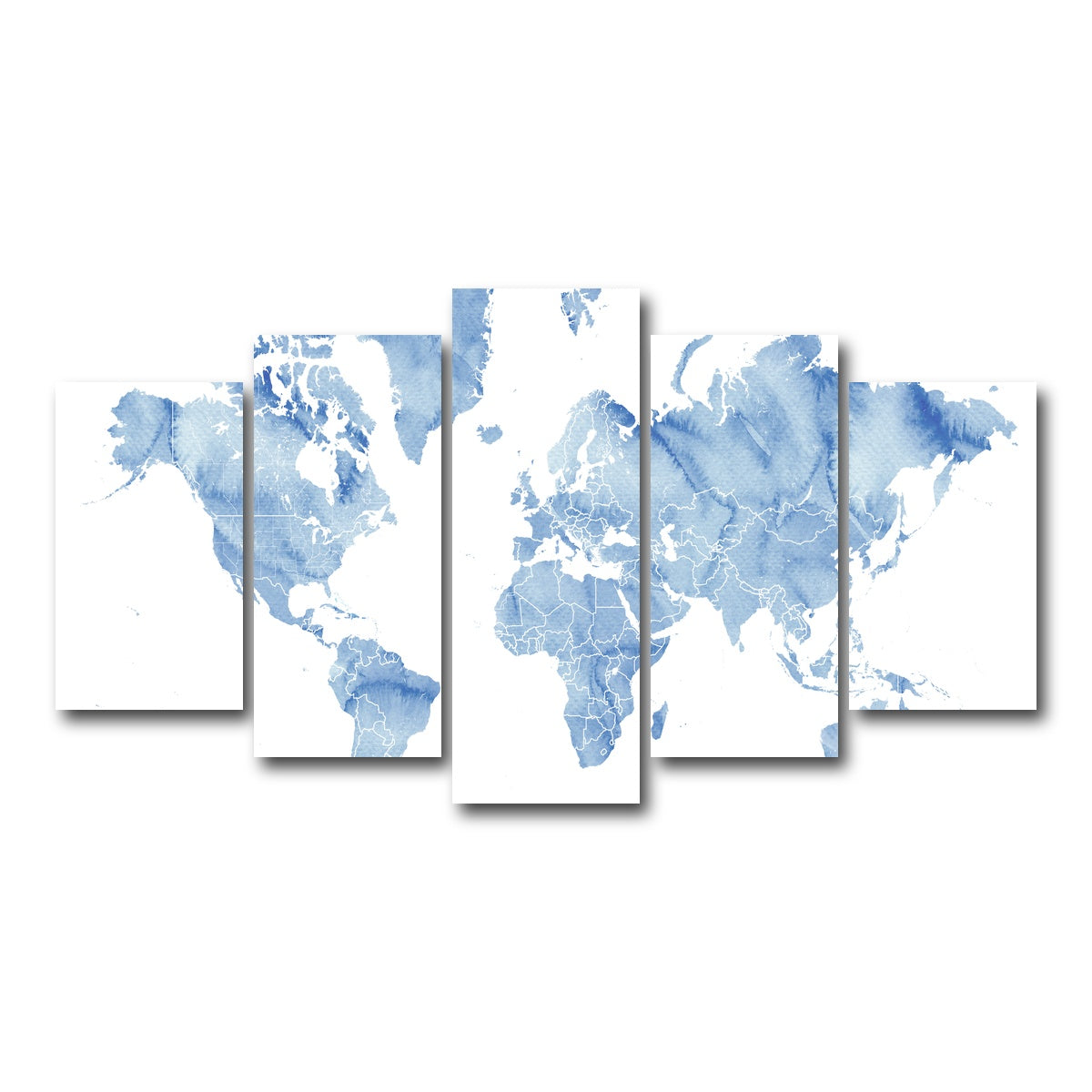 AUTO-MOCKUP WHITE | World Map 5 | 5 Piece | Gallery Wrap Canvas | group=5_normal