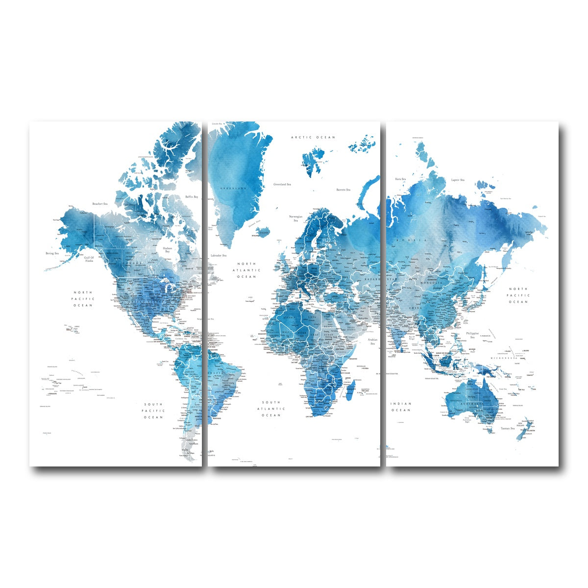 AUTO-MOCKUP WHITE | World Map 6 | 3 Piece | Gallery Wrap Canvas | group=12x24