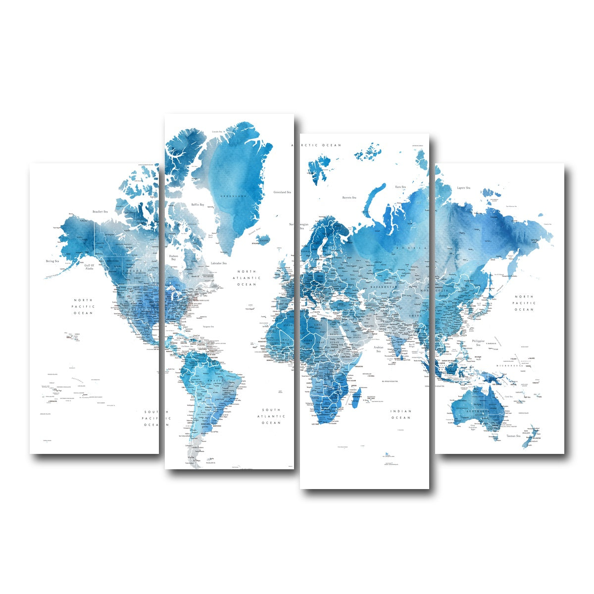 AUTO-MOCKUP WHITE | World Map 6 | 4 Piece | Gallery Wrap Canvas | group=4_normal