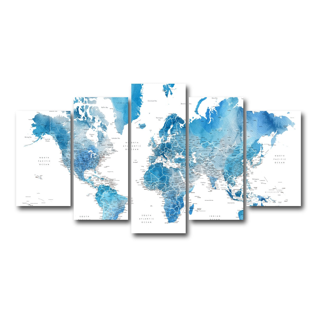 AUTO-MOCKUP WHITE | World Map 6 | 5 Piece | Gallery Wrap Canvas | group=5_normal
