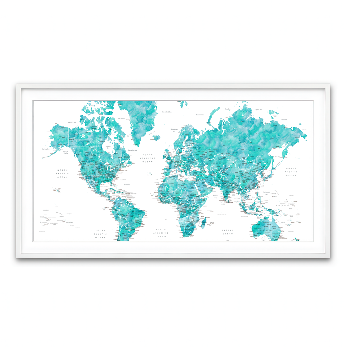 Framed Print 2x1 White