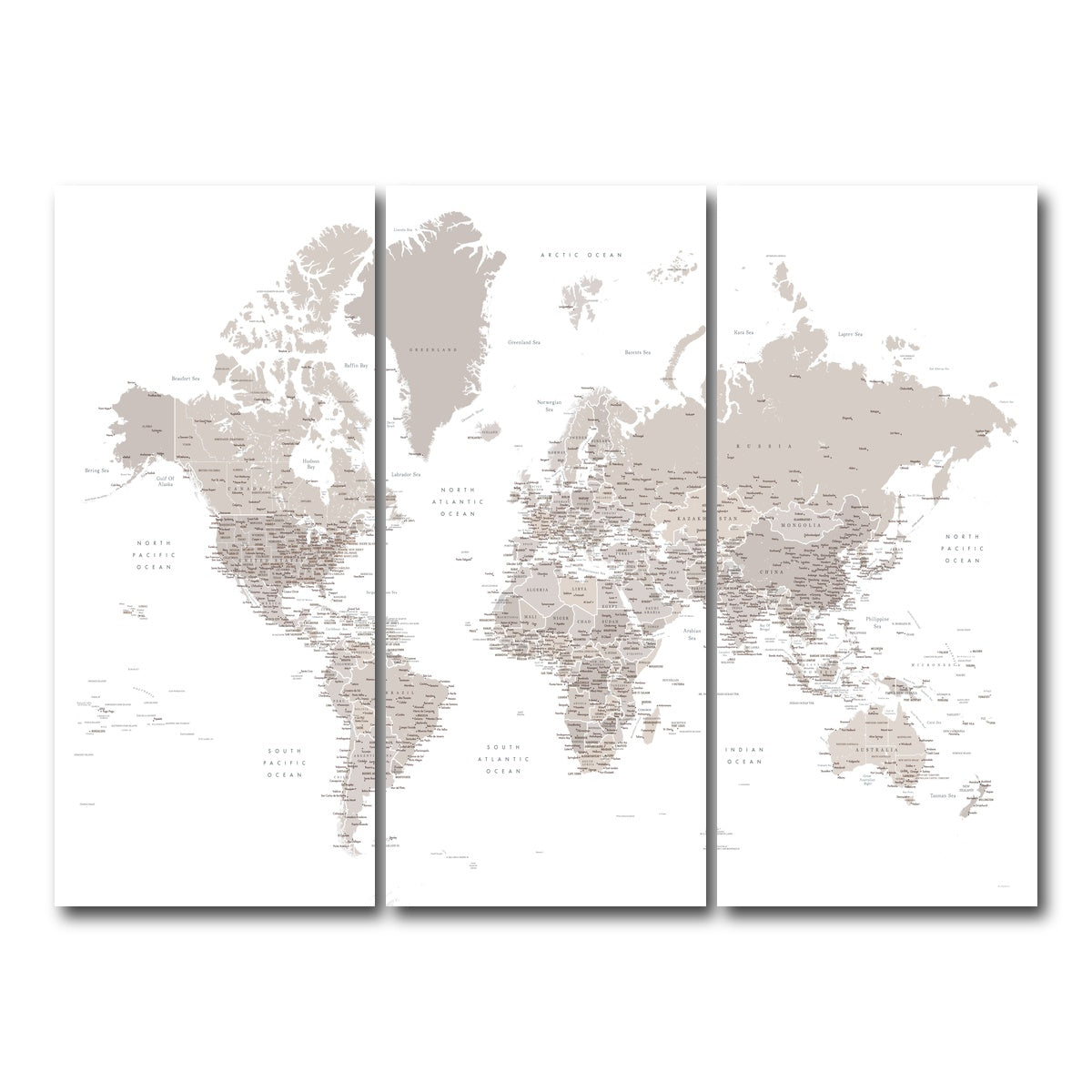 AUTO-MOCKUP WHITE | World Map 8 | 3 Piece | Gallery Wrap Canvas | group=8x18