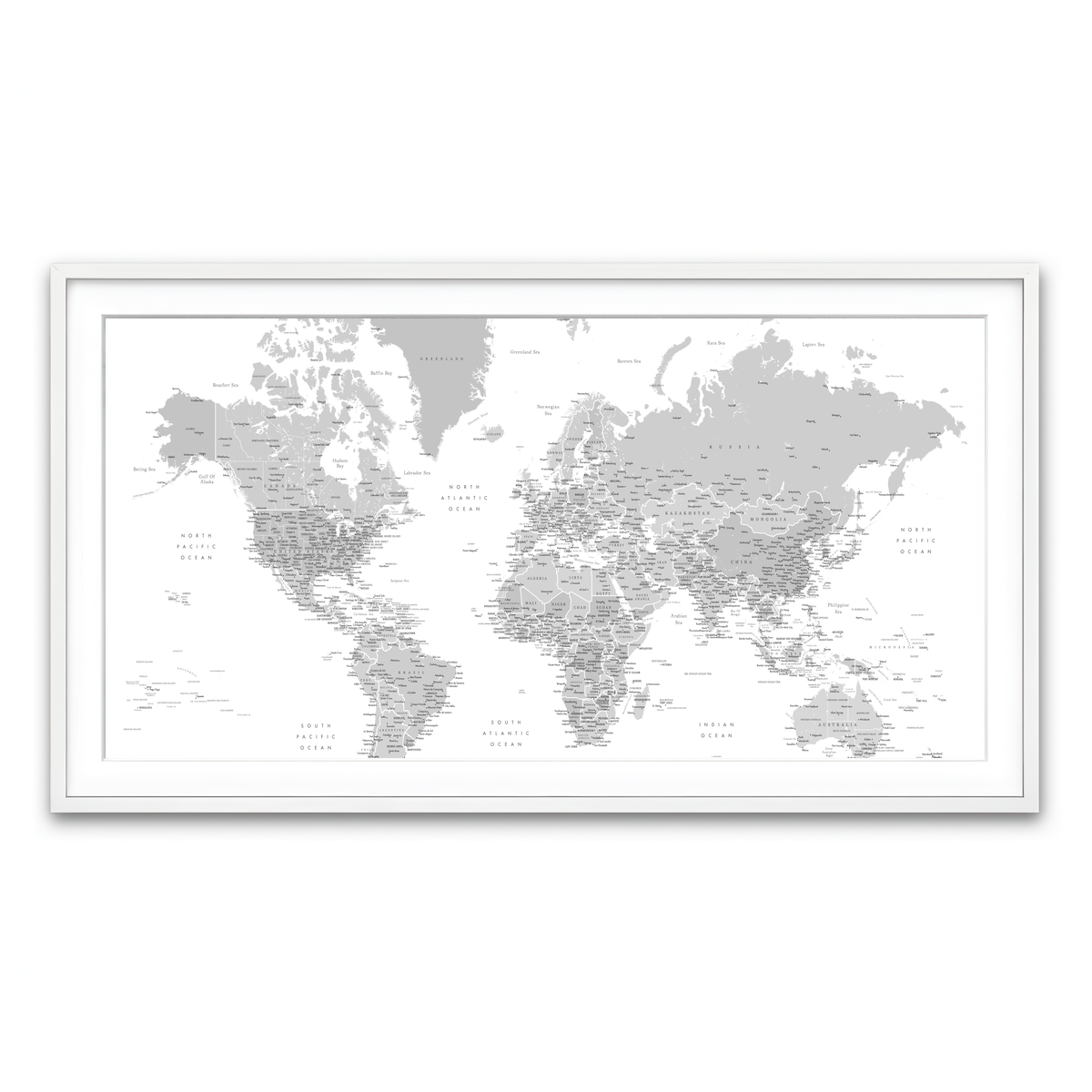 Framed Print 2x1 White