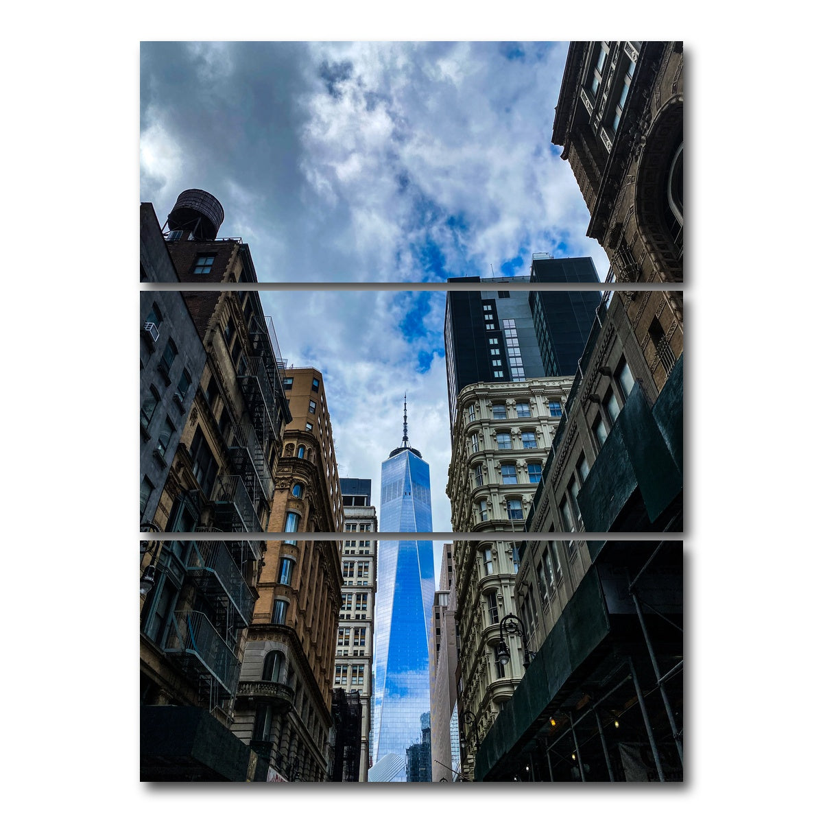 AUTO-MOCKUP WHITE | World Trade Center | 3 Piece | Gallery Wrap Canvas | group=8x18_stacked