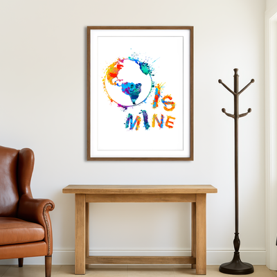 AUTO-MOCKUP ROOM | World is Mine Wall Art