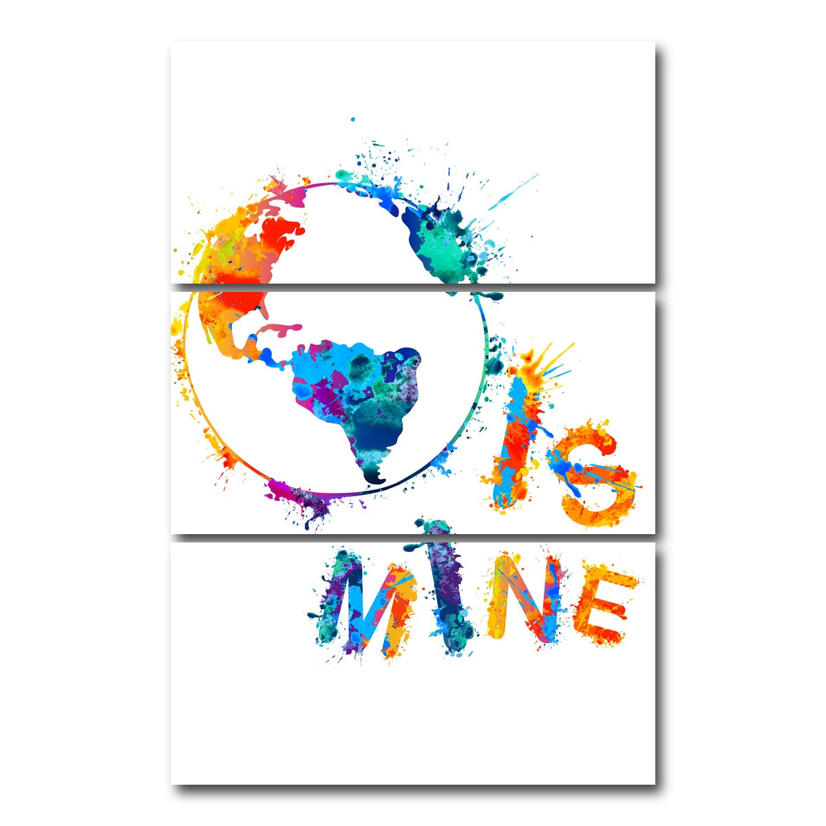 AUTO-MOCKUP WHITE | World is Mine | 3 Piece | Gallery Wrap Canvas | group=12x24_stacked