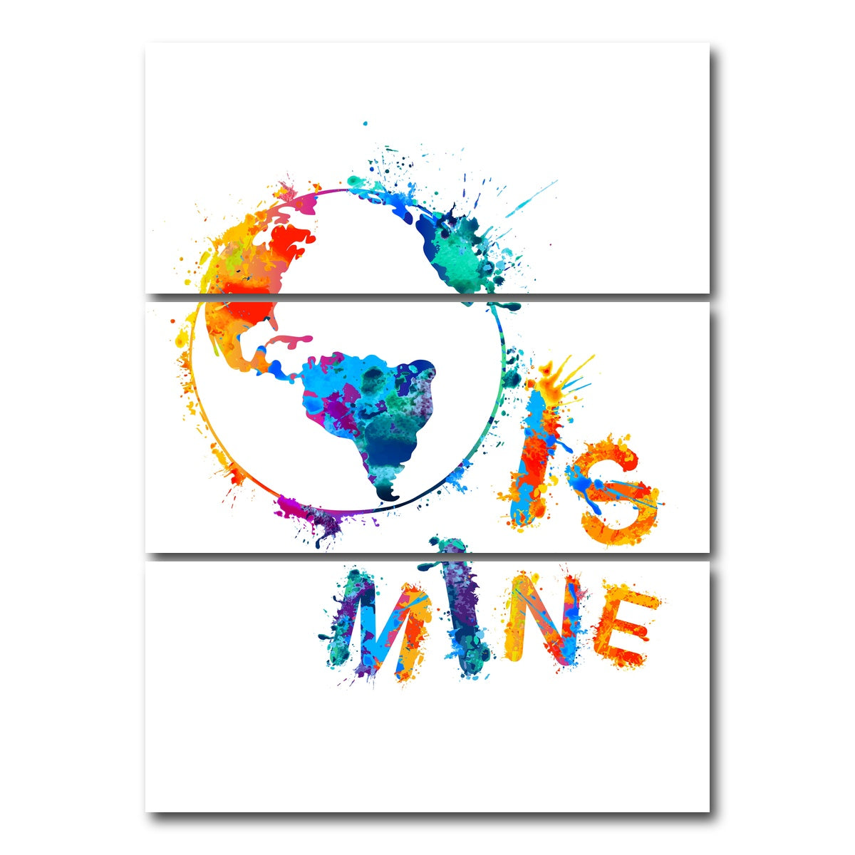 AUTO-MOCKUP WHITE | World is Mine | 3 Piece | Gallery Wrap Canvas | group=8x18_stacked