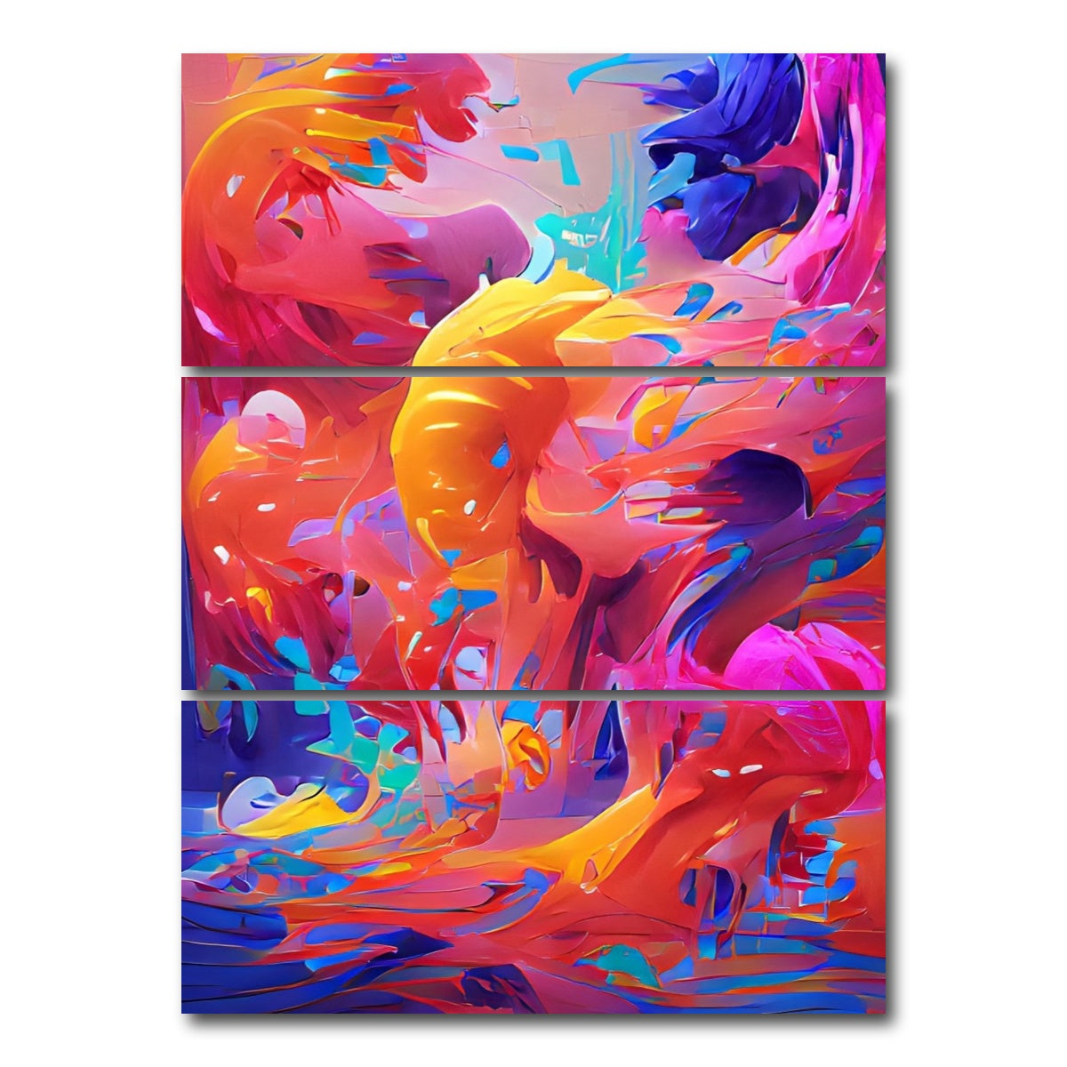 AUTO-MOCKUP WHITE | World of Color | 3 Piece | Gallery Wrap Canvas | group=8x18_stacked