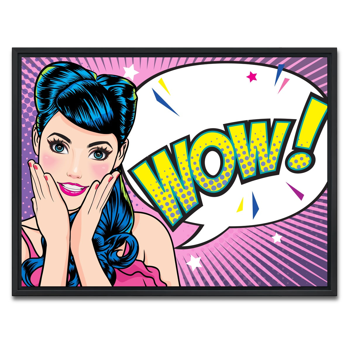 AUTO-MOCKUP WHITE | Wow | 1 Piece | Black Framed Canvas | group=4x3