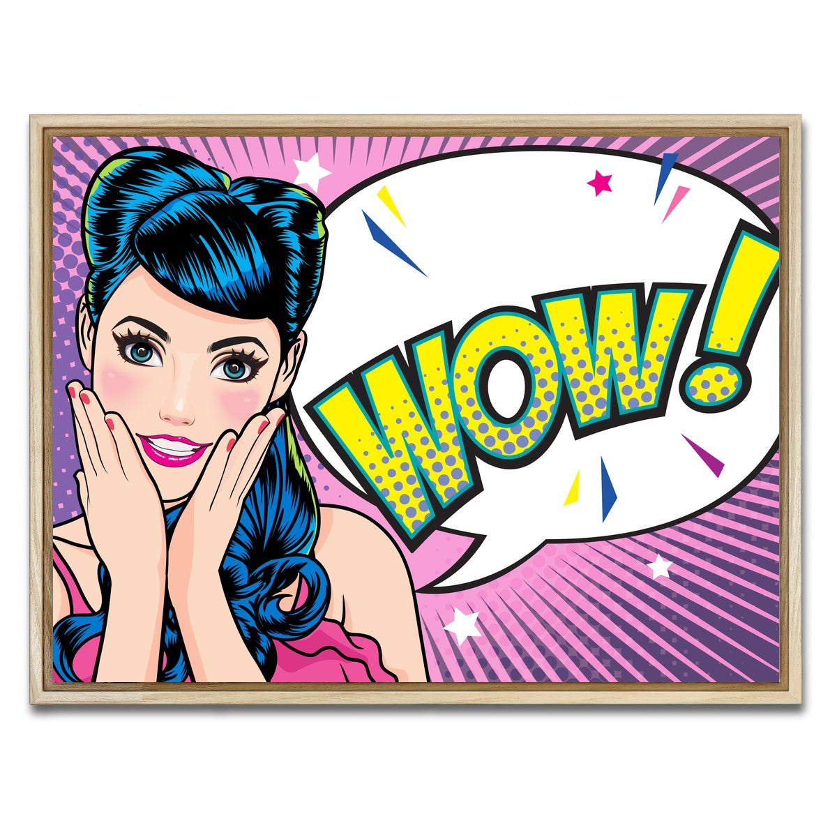 AUTO-MOCKUP WHITE | Wow | 1 Piece | Natural Framed Canvas | group=4x3