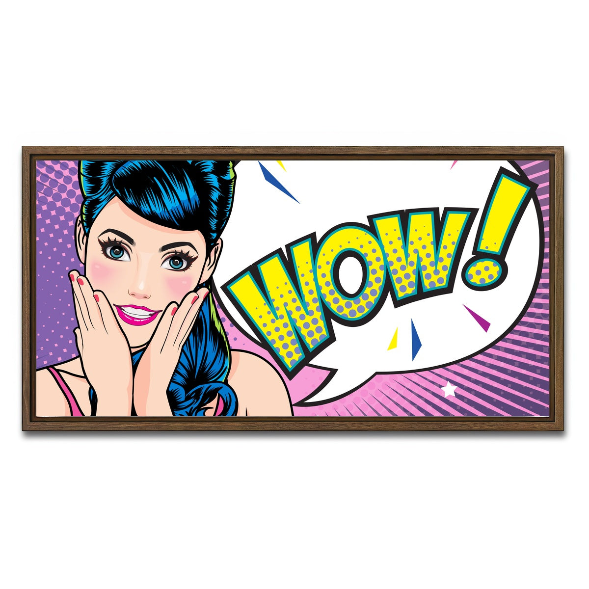 AUTO-MOCKUP WHITE | Wow | 1 Piece | Walnut Framed Canvas | group=2x1